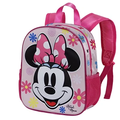 Abbildung von Minnie Maus Floral Kleiner 3D Rucksack, Rosa
