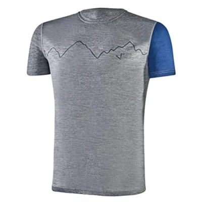 Abbildung von Black Crevice Herren Merino T Shirt, Grey/Steel Blue, S