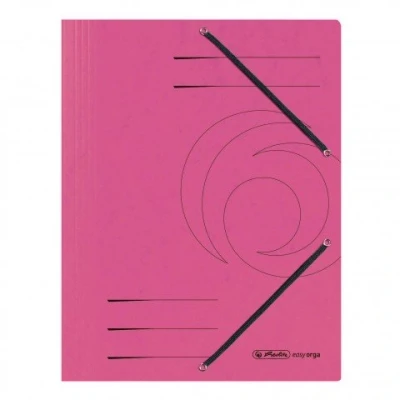 Abbildung von Herlitz Einschlagmappe mit Gummizug Karton fuchsia