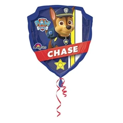 Abbildung von Amscan 3018201 SuperShape Folienballon Paw Patrol, circa 63 x 68 cm, Chase und Marshall, Geburtstag, Heliumballon