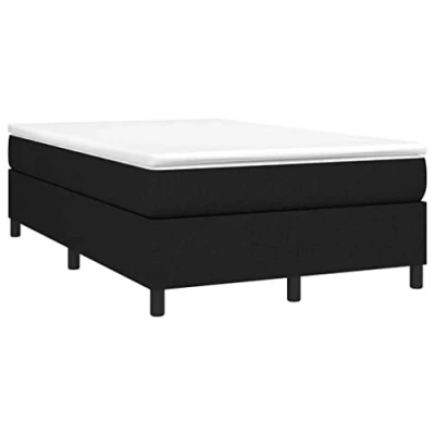 Abbildung von vidaXL Bettgestell, Polsterbett Bett für Schlafzimmer, Bettrahmen mit Lattenrost, Schlafzimmerbett Doppelbett, Schwarz 120x200cm Stoff