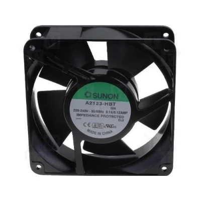 Abbildung von Sunon Lüfter 120x120x38mm A2123HBT AC 230V 2000 U/min 45dBA Kugellager Flachstecker