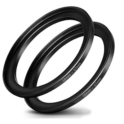 Abbildung von Step Up Ring für Kameralinse, 58 mm bis 67 Filter, Premium Aluminium, 2 Stück