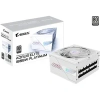 Abbildung von GIGABYTE AORUS Elite P1000W Ice Netzteil PCIe 5.0, 80 Plus Platinum, Vollmodulares Design, 120mm Lüfter, ATX 3.0 kompatibel, EU Stecker