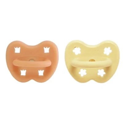 Abbildung von HEVEA Schnuller aus Naturkautschuk, kiefergerecht, 3 36 Monate hygienisches einteiliges Design für Neugeborene bis Kleinkinder, BPA frei, weich &amp; langlebig 2er Pack (Aarhus)
