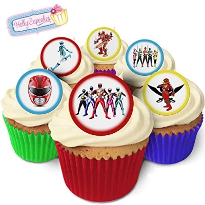 Abbildung von 24 Wunderschöne essbare Kuchendekorationen: Power Rangers