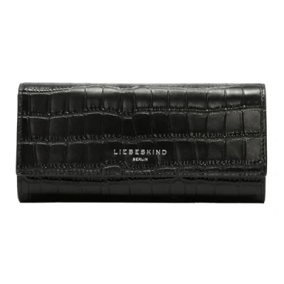 Abbildung von Liebeskind Berlin LORA Valentina Grosse AUS IN Krokooptik Geldbörse, Damen, Größe: One Size, Schwarz