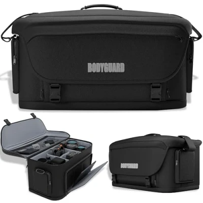 Abbildung von Bodyguard 4XL Kameratasche Groß Fototasche für Spiegelreflexkameras großes Hauptfach mit 3 flexiblen Trennwänden, viele Kleinteilfächer, Kamera Tasche gepolstert, Wasserfest