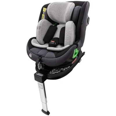 Abbildung von Petex King R129 44442018 Kindersitz mit Isofix 5 Punkt Gurt grau Rückwärtsgerichtet