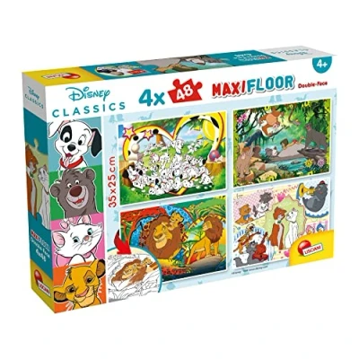 Abbildung von Liscianigiochi 91737 Disney Puzzle Maxifloor 4 x 48 Classic gemischt, Nicht Zutreffend