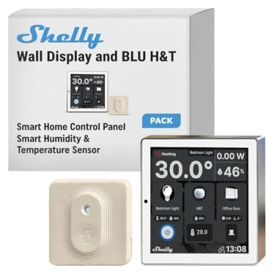 Abbildung von Shelly · Unterputz Wall Display White + BLU H&amp;T Ivory Android WLAN weiß (Shelly_WD_HT_bundle_w)