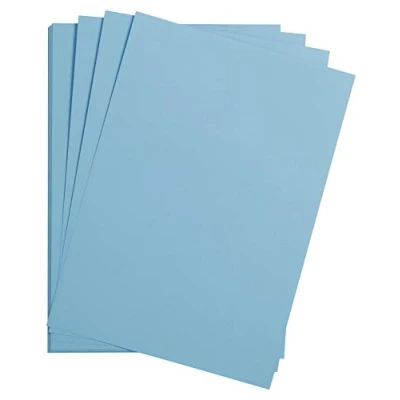Abbildung von Clairefontaine 975571C Packung mit 25 Bastelkartons Maya, 185g, DIN A2, 42 x 59,4 cm, 1 Pack, himmelblau