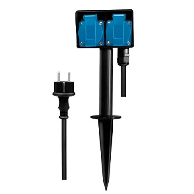Abbildung von LogiLink LPS214 Outdoor Stromverteiler mit 2 Schutzkontakt Steckdosen weiß