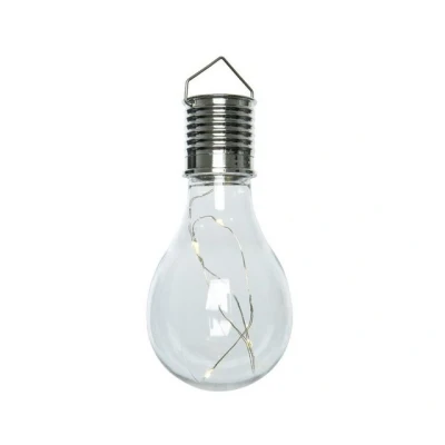 Abbildung von Lumineo LED Solarleuchte, Solar Gartenleuchte Birne Glühbirne Kunststoff 8x14cm warmweiß