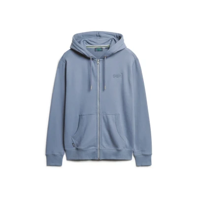 Abbildung von Superdry Essential LOGO Hoodie Sweatjacke, Herren, Größe: Large, Heritage washed blue