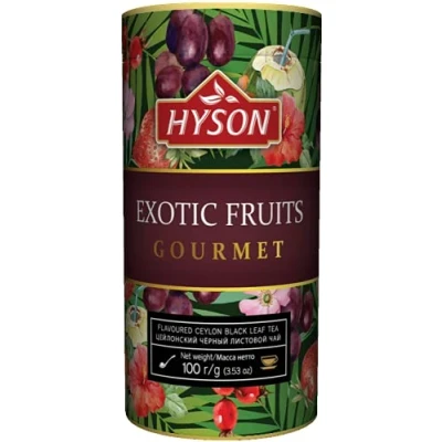 Abbildung von HAS TEE HYSON EXOTIC Fruits GOURMET AROMATISIERTER Schwarzer CEYLON LOSE AROMATISIERT BLATT 100 g (Exotic Tee)