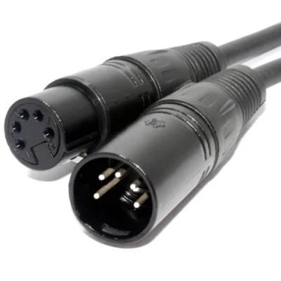 Abbildung von Pulse DMX Spirale Abgeschirmtes Isolierten 5 Polig Männlich Zum Weiblich Kabel 1 m [1 Meter/1m]