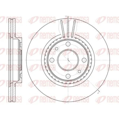 Abbildung von REMSA 6144.10 Bremsscheibe Vorderachse 259, 259 20,6 4 Belüftet RENAULT: TWINGO 2, Kangoo II Express, CLIO DACIA: Sandero I, Logan I MCV