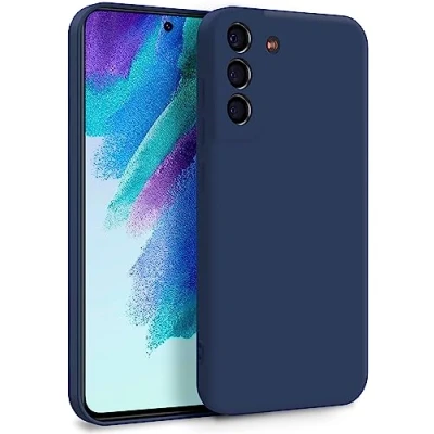 Abbildung von MyGadget Hülle für Samsung Galaxy S21 FE Zweilagige Handyhülle mit Kameraschutz Cover Innenfutter &amp; Silikon außen Dunkelblau