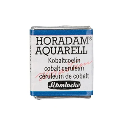 Abbildung von Schmincke HORADAM® AQUARELL feinste Künstler Aquarellfarben, 499 Kobaltcoelin, 14 044, 1/2 Näpfchen