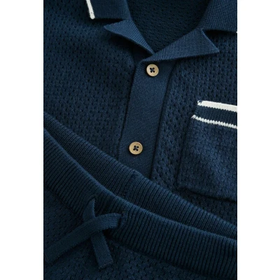 Abbildung von Next Regular FIT Revere Collar SET Shorts für Kinder, Größe: 104, Navy blue
