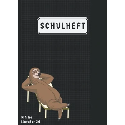 Abbildung von Schulheft Lineatur 26: Kariert mit rand Matheheft din a4 26 50 Blatt Schwarz