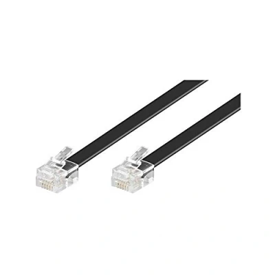 Abbildung von Goobay 50321 Modularanschlusskabel 3 Meter, Schwarz RJ12 Stecker (6P6C) auf