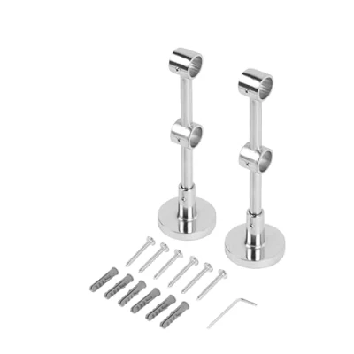 Abbildung von Ventanara® Wandhalterung Gardinenstange doppelt für 16 mm Durchmesser 2er Set