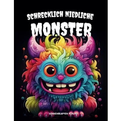 Abbildung von Schrecklich niedliche Monster: Malbuch für Jugendliche und Erwachsene mit lustigen Monstern Stressreduzierung Entspannung