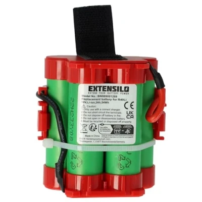 Abbildung von EXTENSILO Akku kompatibel mit Husqvarna Automower 305, 105 2019, 305 2011, 2012 Rasenroboter Rasenmäher (3000mAh, 18V, Li Ion)