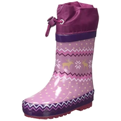Abbildung von Playshoes Unisex Kinder Gummistiefel Gefüttert Regenstiefel, Lila Norweger, 26 EU