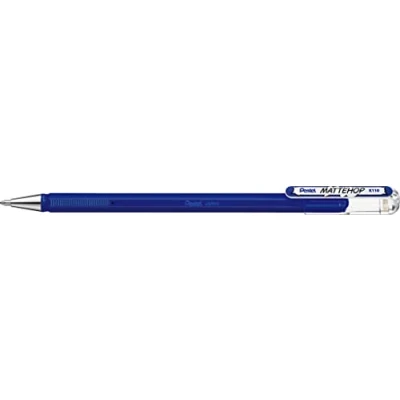 Abbildung von Pentel K110 VCX Mattehop Gel Tintenroller mit hochdeckender Tinte in mattem Finish, Modell Kappe, 1VE=12 Stück, blau