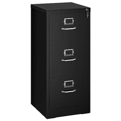 Abbildung von YITAHOME Aktenschrank Abschließbar, Metall Aktenschränke mit 3 Schubladen für A4, Legal, Letter, Anti Kippen Büroschrank Cue Kartenschlitz Home Office, Schwarz, 45.8 x 45 103cm