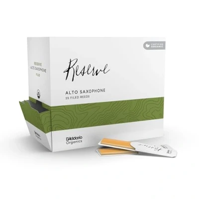 Abbildung von D&#039;Addario Organic Reserve Blätter für Altsaxophon, Stärke 2,0, einzeln verpackt, 25er Packung