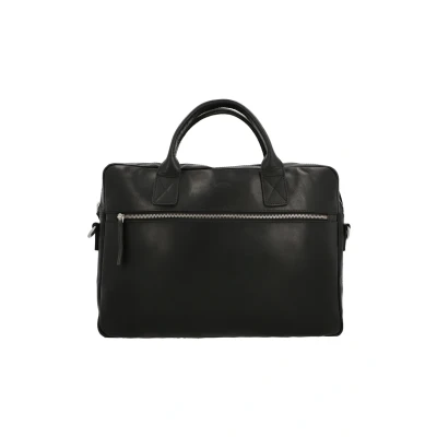 Abbildung von Gusti Aktentasche Leder Elijah Arbeitstasche aus pflanzlich gegerbtem Rindsleder, Herren, Laptoptasche Leder, Umhängetasche,Messenger Bag, schwarz, 7L