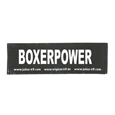 Abbildung von Julius K9 162LR K 35299 Klettaufschrift, BOXERPOWER, klein, schwarz