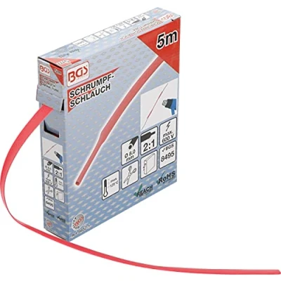 Abbildung von BGS 6852 1 Schrumpfschlauch Box rot Ø 8 mm 5 m
