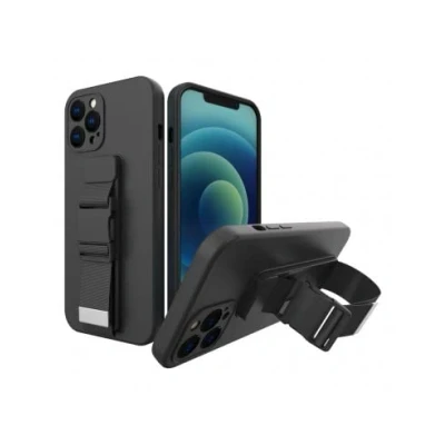 Abbildung von Rope Case Gel mit Lanyard Kette Tasche Xiaomi Redmi Note 10 5G / Poco M3 Pro schwarz
