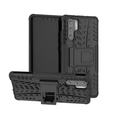 Abbildung von betterfon Outdoor Handy Tasche Hybrid Case Schutz Hülle Panzer TPU Silikon Hard Cover Bumper für Huawei P30 Pro Schwarz