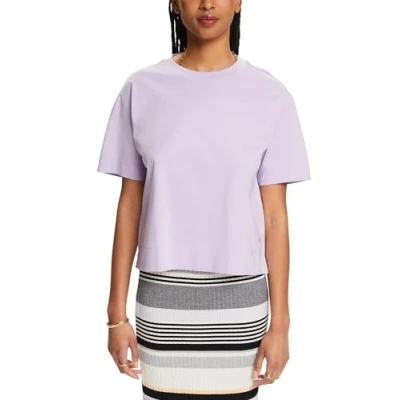 Abbildung von Esprit MIT Rundhalsausschnitt Tshirt basic, Damen, Größe: XL, Lavender new