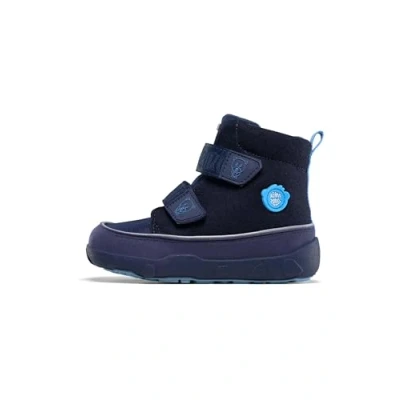 Abbildung von Affenzahn Winterstiefel Wolle Comfy warm gefüttert, wasserdicht aus recycelter Größe 21 32 Bär Blau