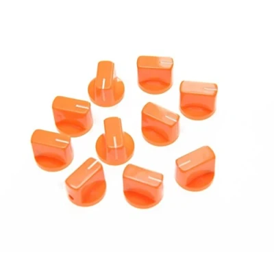 Abbildung von kaish 10 Stück Gitarre AMP Effekt Pedal Knöpfe Zeiger Knopf mit Set Schraube Orange