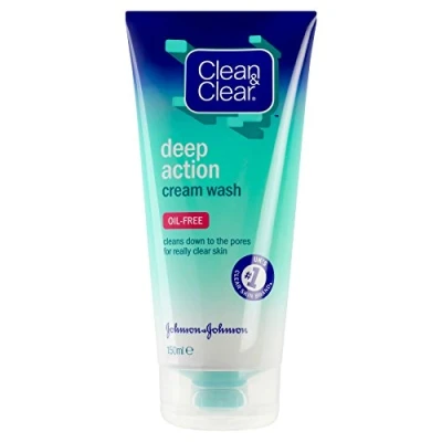 Abbildung von Clean and Clear Action Cream Waschcreme, 2 x 150 ml