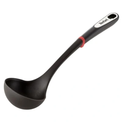 Abbildung von Tefal Suppenkelle Schöpfkelle K2060114, 40 cm aus schwarzem Kunststoff