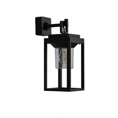Abbildung von Lucande Außenwandleuchte Milanka, schwarz, Aluminium, 43 cm