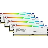 Abbildung von Kingston FURY Beast Weiß RGB XMP 64GB 5200MT/s DDR5 CL40 DIMM Desktop Gaming Speicher Kit mit 4 KF552C40BWAK4 64