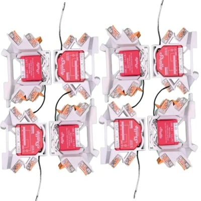 Abbildung von 8 Stück Printtastisch Shelly Hutschienenhalter für 29 Relais: Plus 1, 1 Mini Gen3, 1PM, 1PM 2PM, 2.5, RGBW 2, PM, i4, Dimmer Hutschiene