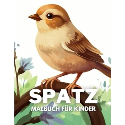 Abbildung von Spatz Malbuch für Kinder: +40 lustige und einfache Zeichnungen von niedlichen zum Ausmalen Kinder, Jungen Faultiere, die lieben Stress abbauen entspannen