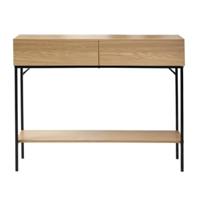 Abbildung von Console 2 Tiroirs 1 Tablette Décor Bois L100cm