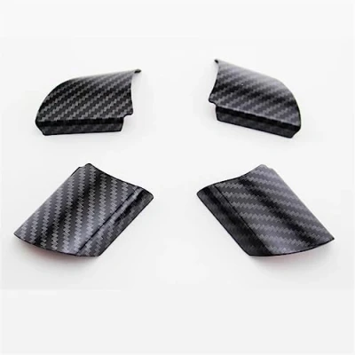 Abbildung von Pexorin Lenkradtasten Panel Abdeckungs Ordnungsaufkleber aus Kohlefaser, for Ford, Focus 2 MK2 20052011 Lenkradfolie(Carbon fiber4pc)